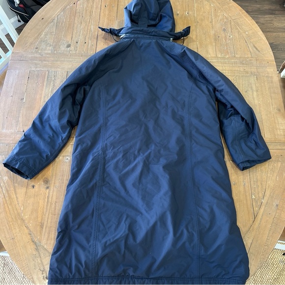 Vintage LL Bean Winter Coat Parka Womens Large Petite Lined Hooded Navy Warm - Picture 11 of 13
